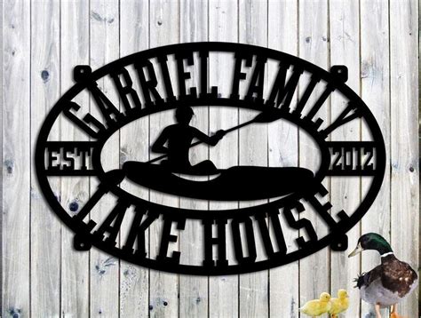 large metal lake house signs|lake signs personalized.